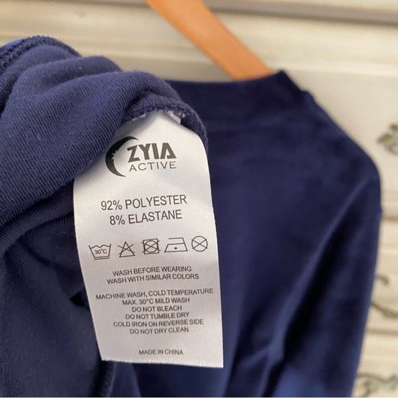 Zyia Midnight Blue Velour Sweatshirt - Picture 7 of 7